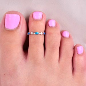 Marquise Opal • Toe Ring • Toe Rings • Sized Toe Rings • Opal Rings • Midi Rings • Opal Toe Rings • Sterling Toe Rings • Midi Ring • TR64