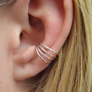 Four Wire • Ear Cuff • Sterling Silver • 14K Gold Filled • Mixed Metal • Conch Ear Cuff • Ear Cuffs • Middle Fit Ear Cuff • Ear Wrap • EC302