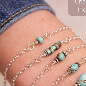 Turquoise Connector Permanent Jewelry RARE Number 8 Mine Charm • Cowgirl Style Permanent Bracelet Connector • Finished Bracelets Optional