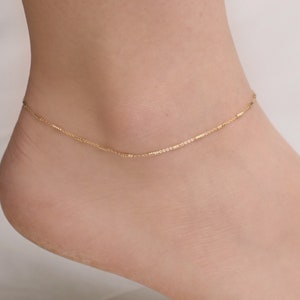 Sparkle • Anklet • Gold Anklet • Anklets • Simple Anklet • Anklets for Women • Ankle Bracelet • Gift for Her •  Ankle Chain • ANK08