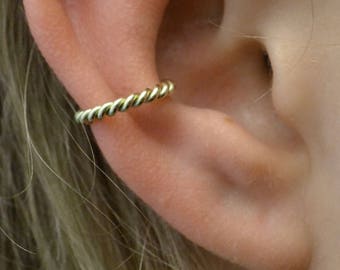 Twisted • Ear Cuff • 14K Gold Filled • Sterling Silver • Mixed Metal • Ear Cuffs • Middle Fit • Ear Jewelry • Non Pierced Ear Cuff • EC358