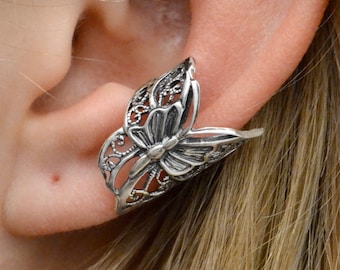 Schmetterling Ohr cuff • Monarch Schmetterling Ohr cuff • Schmetterling Schmuck • Schmetterling Ohrring • Sterling Silber oder Gold Vermeil • EC431