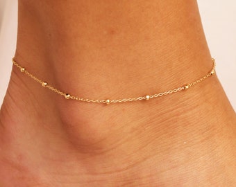 Dainty Satellite • Anklet • Gold Anklets • Simple Anklet • Anklets • Ankle Bracelet • Anklets for Women • Layered Anklet • Ankle Chain ANK14