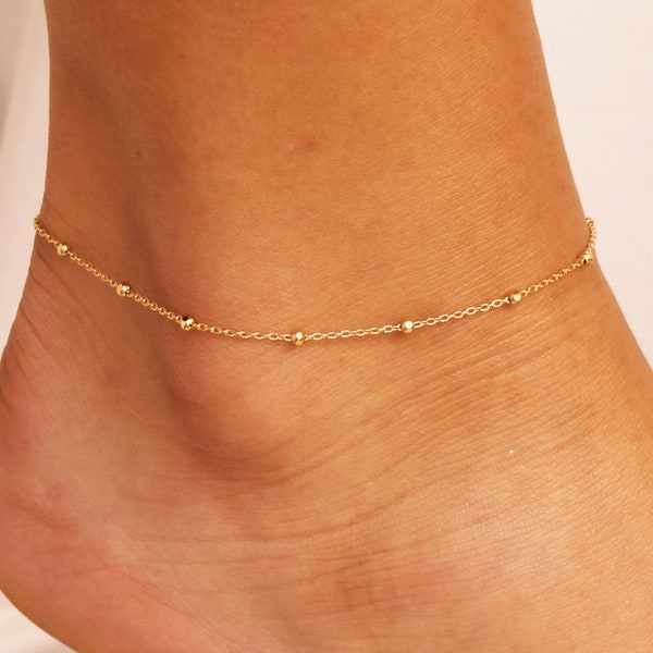 Dainty Satellite • Anklet • Gold Anklets • Simple Anklet • Anklets • Ankle Bracelet • Anklets for Women • Layered Anklet • Ankle Chain ANK14