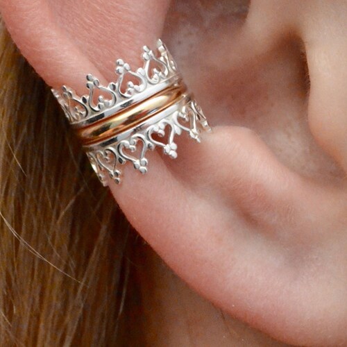 Fancy Crown Ear Cuff Ear Wrap Ear Cuffs Conch Ear Cuff Etsy