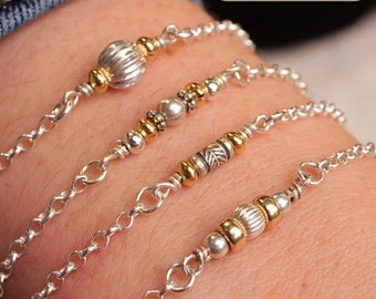 Connector Charms Two Tone for Permanent Jewelry : Cowgirl Tribal Style