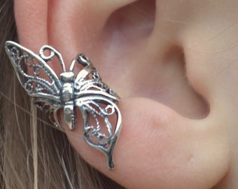 Butterfly Ear Cuff • Sterling Silver or 14K Gold Vermeil • Non Pierced • EC432