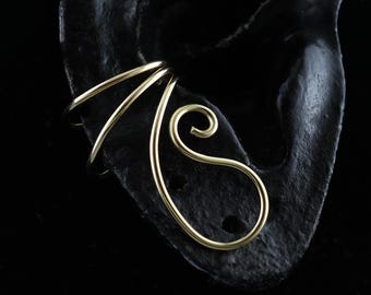 Ear Cuff •14k Gold Filled • No Piercing • Dangle Charm Option • EW103