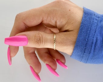 Braid Thumb Ring • 14k Gold Filled, Two-Toned, Sterling Silver, or Rose Gold • Custom Sizing Option • TH04