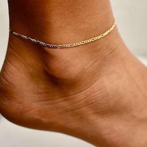 Dainty Figaro • Anklet • Simple Anklet • Gold Anklets • Anklets • Anklets for Women • Ankle Bracelet • Gift for Her • Dainty Anklet • ANK06