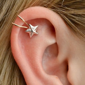 Western Star • Ear Cuff • Cartilage • Non Pierced • Helix Ear Cuff • Cowgirl Ear Jewelry • Helix Ear Cuff • Cartilage Ear Cuff