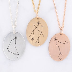 Sternbild Halskette • Personalisierte Halskette • Personalisierte Halskette mit Gravur • Sternzeichen Karte • Halskette mit Gravur