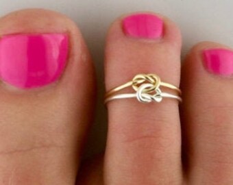 Love Knot • Adjustable Toe Ring • Toe Ring • Midi Ring • Toe Rings • Stacking Ring - Knuckle Ring - Dainty Toe Ring • TRA24