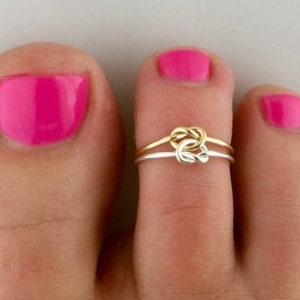 Love Knot • Adjustable Toe Ring • Toe Ring • Midi Ring • Toe Rings • Stacking Ring - Knuckle Ring - Dainty Toe Ring • TRA24