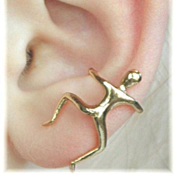 Man • Ear Cuff • 14K Gold Vermeil Ear Cuff • Middle Fit • Ear Cuffs • Single Side or Pair • Non Pierced Ear Cuff • Conch Ear Cuff • EC403