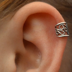 Filigree Pierced Ear Cuff Helix Piercing Cartilage Earring Cartilage Ear Cuff Ear Cuff Helix Ear Cuff Ear Cuffs image 1