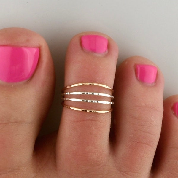 Double Toe Rings Etsy