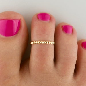 Bead • Toe Ring • Midi Ring • Minimalist Ring • Stacking Ring • Gold Toe Ring • Simple Ring • Dainty Ring • Knuckle Ring • TR41