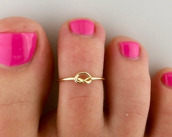 Tiny Knot • Toe Ring • Midi Ring • Gold Toe Ring • Minimalist Ring • Stacking Ring • Knuckle Ring • Sterling Toe Ring • Toe Rings • TR35