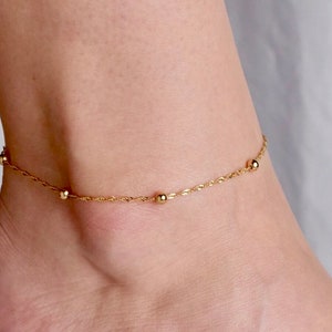 Twisted Satellite • Anklet • Gold Anklet• Gorgeous Satellite Anklet • Anklet Bracelet • Anklets for Women • Delicate Anklet • ANK17