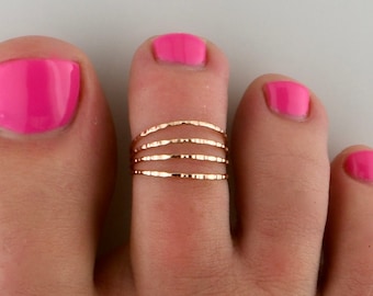 Four in One • Toe Ring • Rose Gold Toe Ring • Midi Ring • Knuckle