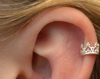 Crown • Pierced Ear Cuff • Ear Cuff • Pierced Ear Cuff • Helix Earring • Helix Pierced Ear Cuff • Ear Cuffs • Pierced Cartilage Ear Cuffs