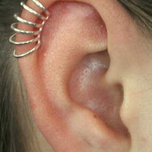 Six Wire Ear Cuff Ear Wrap Helix Ear Cuff Cartilage Ear Cuff Helix Ear Cuffs Ear Wraps Silver Ear Cuff EC614 image 2