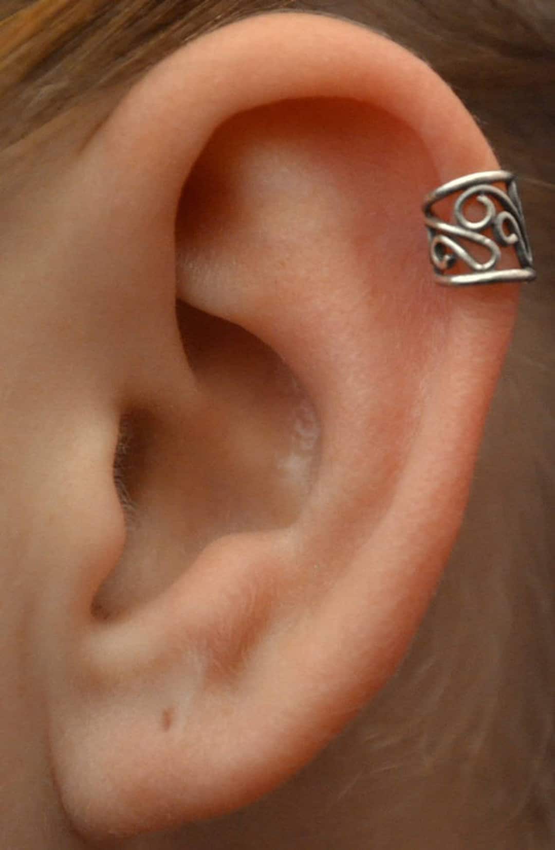 Filigree • PIERCED Ear Cuff • Helix Piercing • Cartilage Earring 