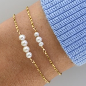 Pearl • Bracelets • Bracelet • Genuine Pearl Bracelets • Gold Bracelets • Gold Bracelet • Wrist Chain • Pearl Jewelry • Wrist Jewelry