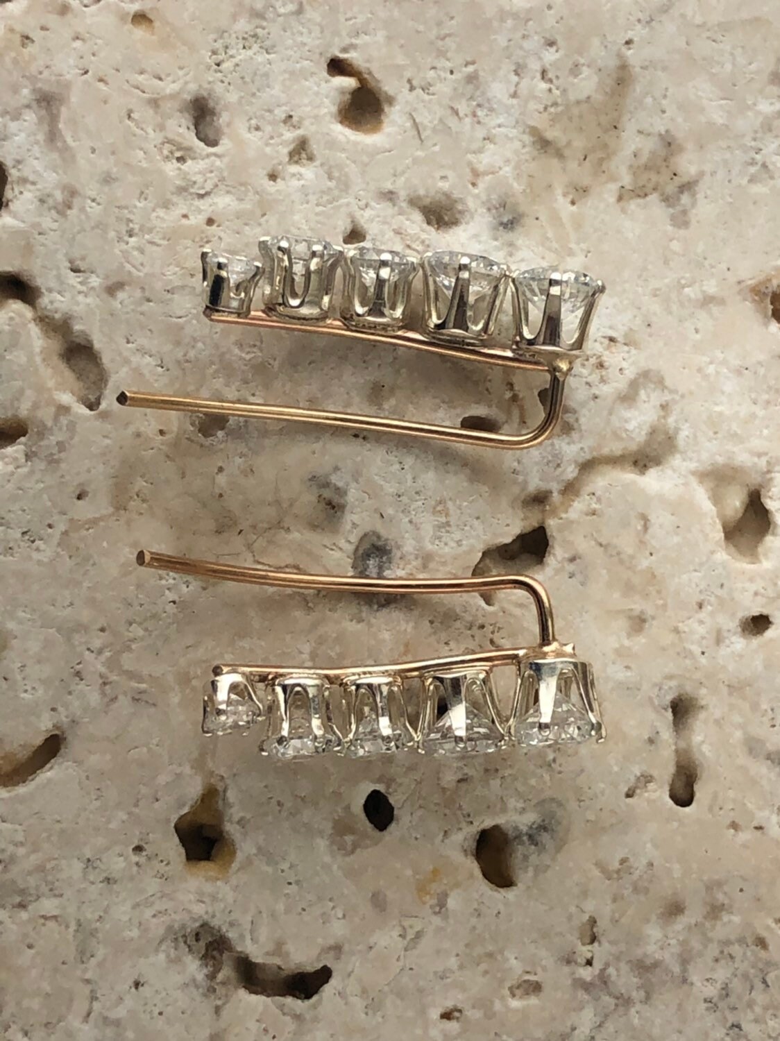 Ooh La La Mini Ear Climber Ear Crawler Diamond Ear Climber Gold