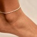 Simple Sparkling Anklet• Layered Anklet• Anklets for Women• Sterling Anklet•Dainty • Anklet• Ankle Bracelet•Foot Jewelry•Anklet•ANK01