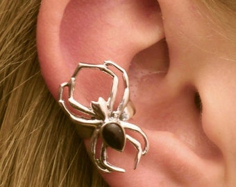 Spider • Ear Cuff • Ear Cuffs • Spider Ear Wrap • Ear Cuffs • Spider Jewelry • Spider Ear Cuff • Middle Fit • Sterling Ear Cuff • EC401