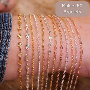 Permanent Jewelry Starter Kit: Sparkle Chain Styles, Gold Filled & Sterling Silver