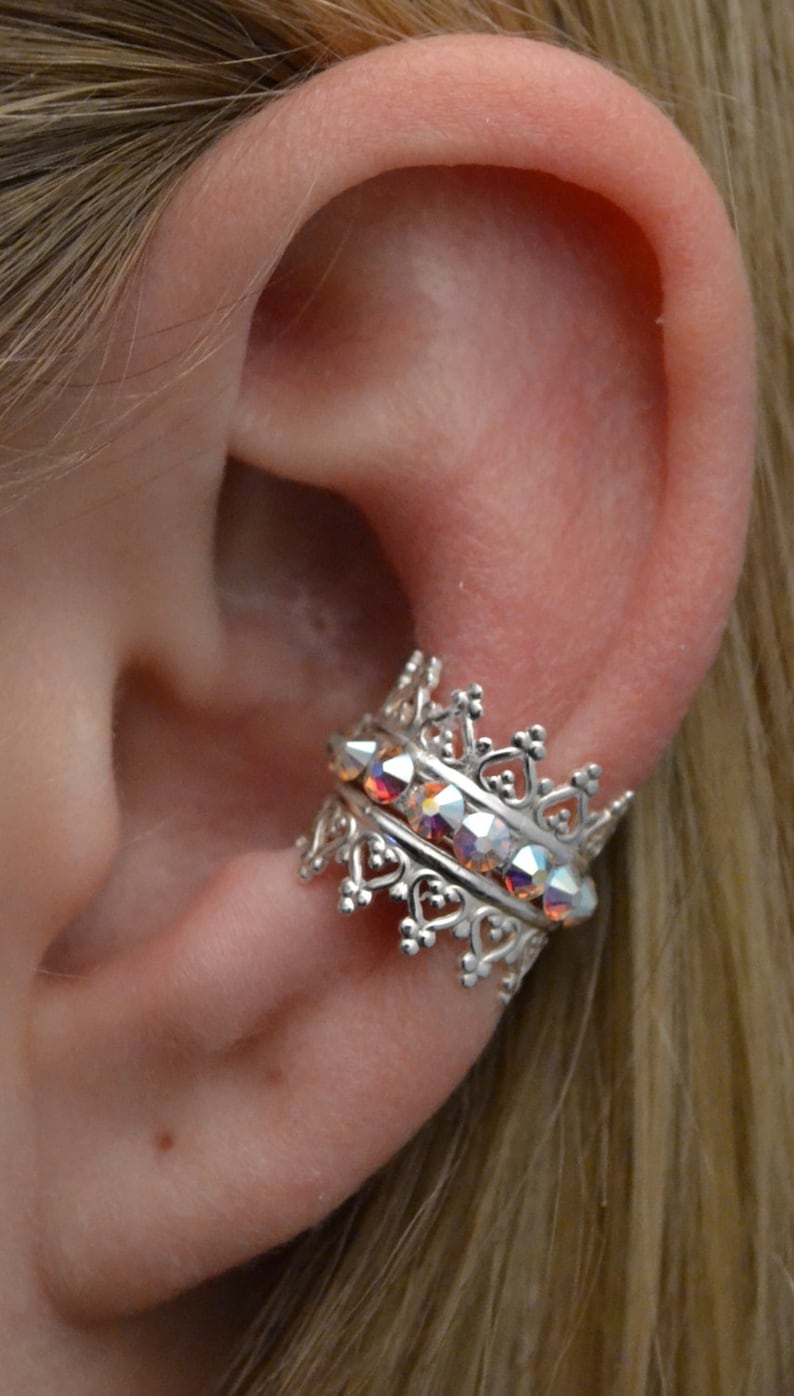 Royal Crown Ear Cuff Ear Wraps Non Pierced Ear Cuffs Etsy
