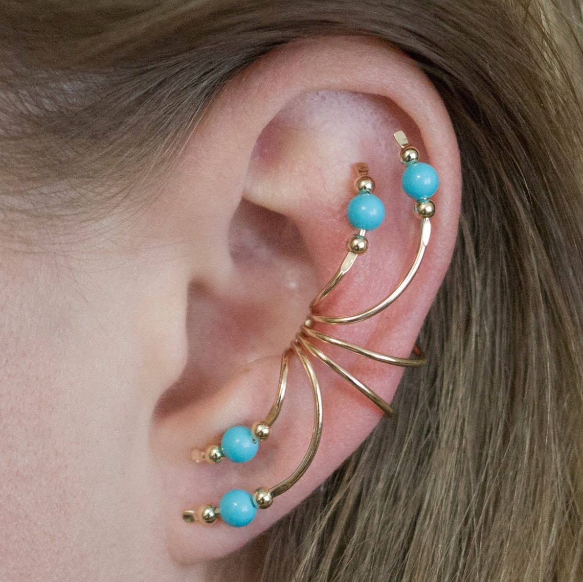 Pearl Ear Wrap Ear Cuff Ear Climber Pearl Ear Cuff Etsy