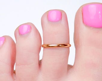 2mm Classic Toe Ring • 14k Gold Filled or Sterling Silver TR30