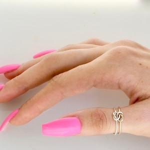 Love Knot • Thumb Ring • Two Tone Thumb Ring • Woman’s Thumb Ring • Knot Ring • Gift for Her • Lovers Ring • Minimalist Thumb Ring • TR24