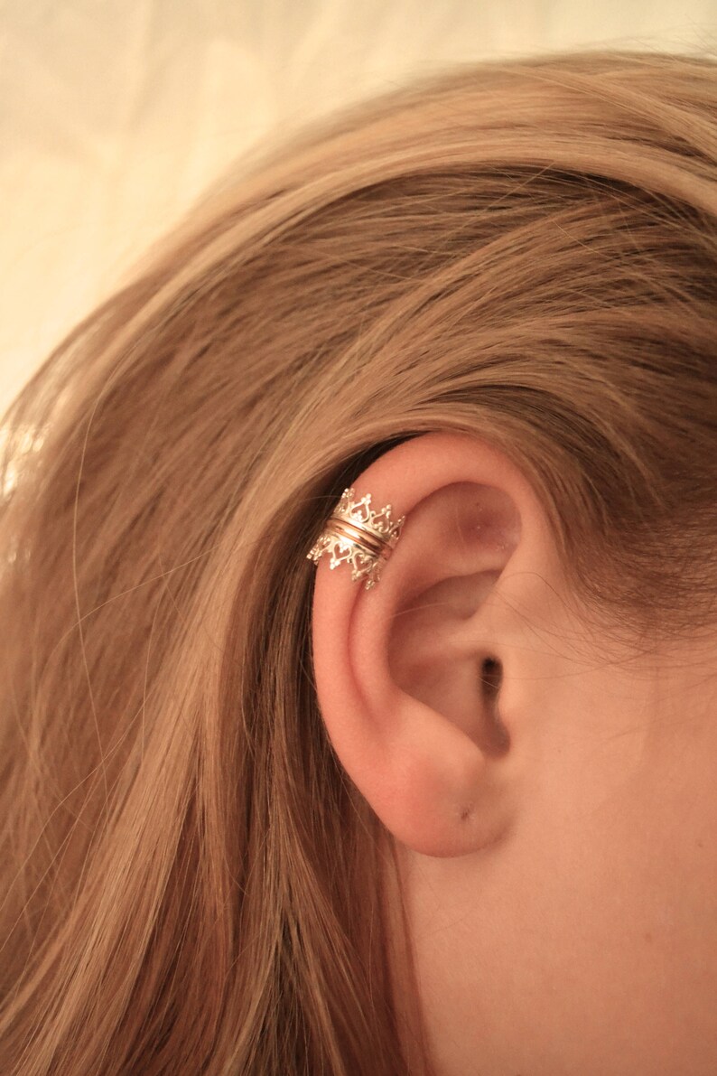 Helix Cuff Fancy Crown Ear Cuff Helix Earring Etsy