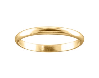 Classic 2mm Thumb Ring, Gold Filled, Sterling Silver or Rose Gold, Custom Sized to Fit, TH30