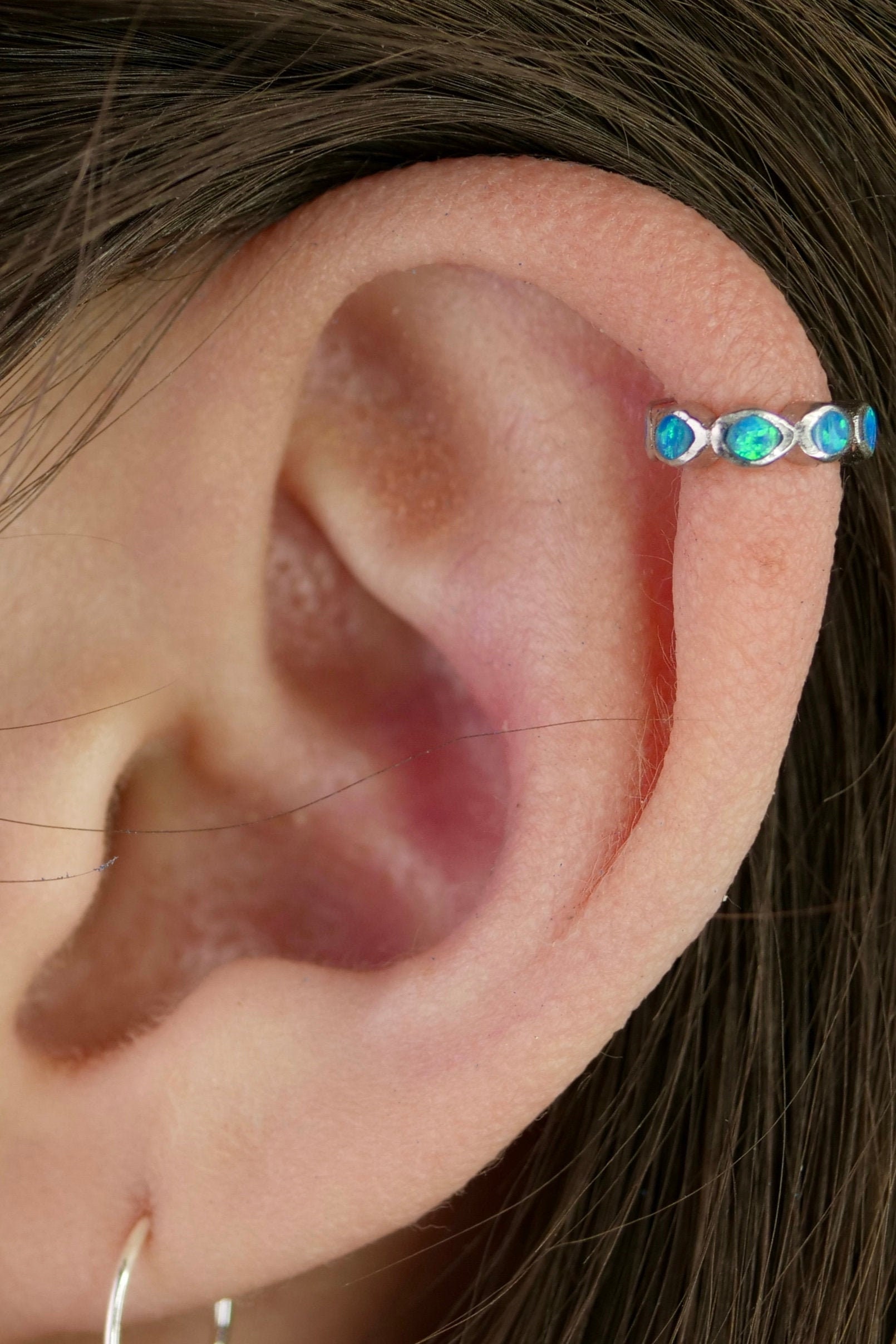 Opal Dots Ear Cuff Opal Ear Cuff Helix Ear Cuffs Cartilage Ear Cuff Birthday Gift Opal Ear Wrap Opal Jewelry Gift for Her Etsy Canada