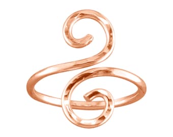 Swirl • Toe Ring • Toe Rings • Gold Toe Ring • Sterling Toe Ring • Midi Ring • Midi Rings • Knuckle Ring • Knuckle Rings • TRA32-H