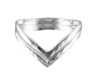 Double V • Toe Ring • Chevron Ring • Sized or Adjustable • Midi Ring • Toe Rings • Minimalist Ring • Simple Ring • Silver Toe Ring • TR16