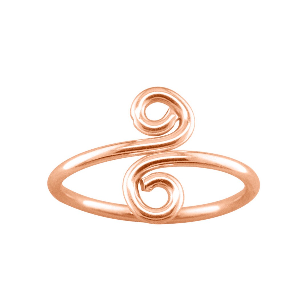 Spiral Pattern Toe Ring - Gold