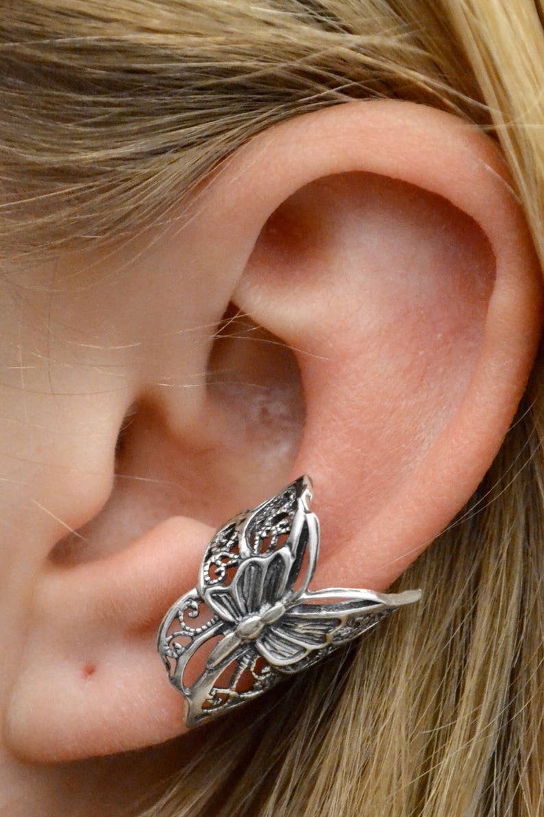 Butterfly Ear Cuff • Monarch Butterfly Ear Cuff •  Butterfly Jewelry • Butterfly Earring • Sterling Silver or Gold Vermeil • EC431 