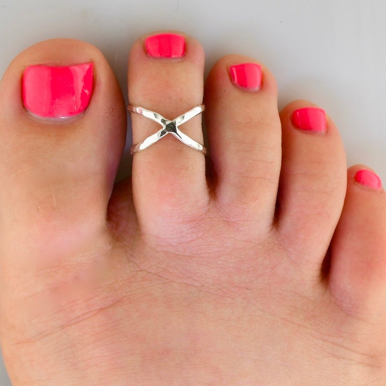 Criss Cross Toe Ring Midi Rings Silver Toe Rings Etsy
