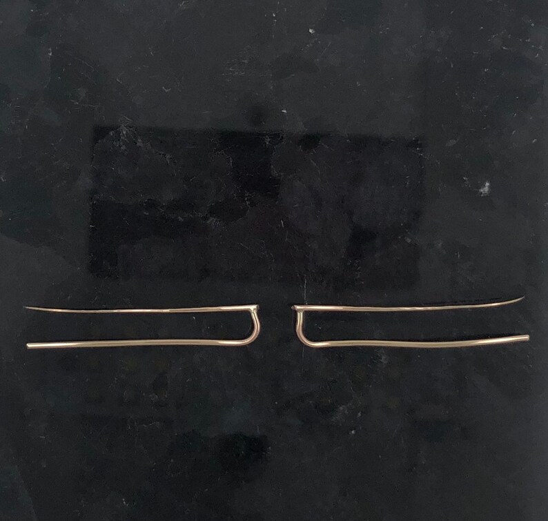 Rose Ear Climber Earring Ear Pin Earcuff Ear Cuff Hand Hammered Ear Climber Ear Climber Silver Ear Climber Gold Ear Cuff