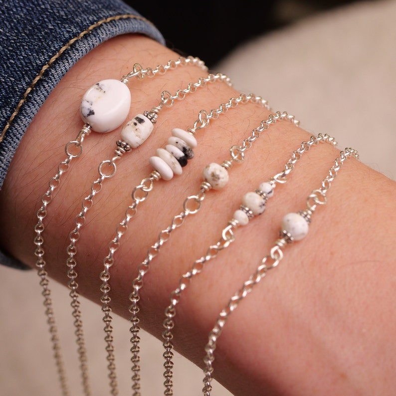 White Buffalo Turquoise Connector Rare: Sterling Silver Permanent ...
