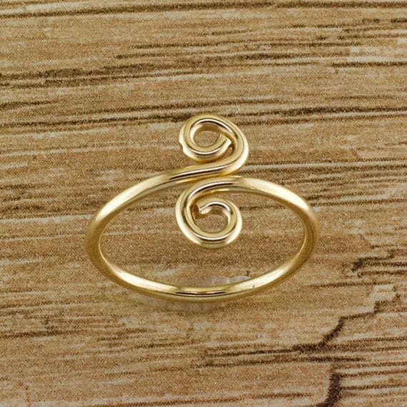adjustable toe rings gold