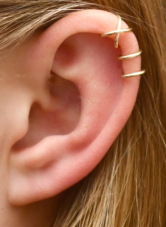 Brass Knuckles and HandCuff Link Cartilage Chain Dangle Cuff Helix Earring Brass Knuckles and HandCuff Link Cartilage Chain Dangle Cuff Helix Earring