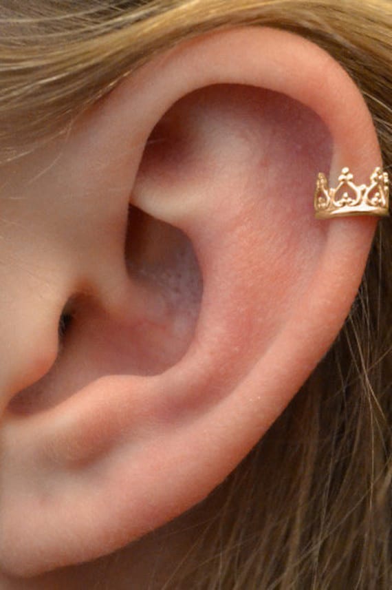 Brass Crown Non Piercing Ear Cuff Hoop Brass Crown Non Piercing Ear Cuff Hoop